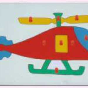INSET TRAY PUZZLES  BIG WITH KNOB Helicopter