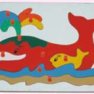 INSET TRAY PUZZLES  BIG WITH KNOB  Fish