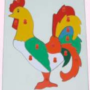 INSET TRAY PUZZLES  BIG WITH KNOB  Cock