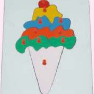 INSET TRAY PUZZLES  BIG WITH KNOB  Icecream