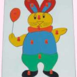 INSET TRAY PUZZLES  BIG WITH KNOB  Rabbit
