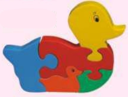 WOODEN JIGSAW PUZZLES  COLOURED Duck