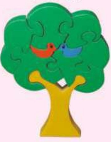 WOODEN JIGSAW PUZZLES  COLOURED Tree