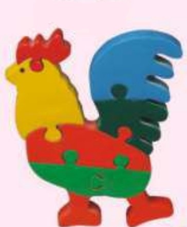 WOODEN JIGSAW PUZZLES  COLOURED Cock