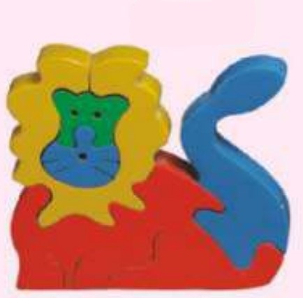 WOODEN JIGSAW PUZZLES  COLOURED Lion