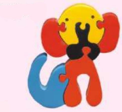 WOODEN JIGSAW PUZZLES  COLOURED Dog