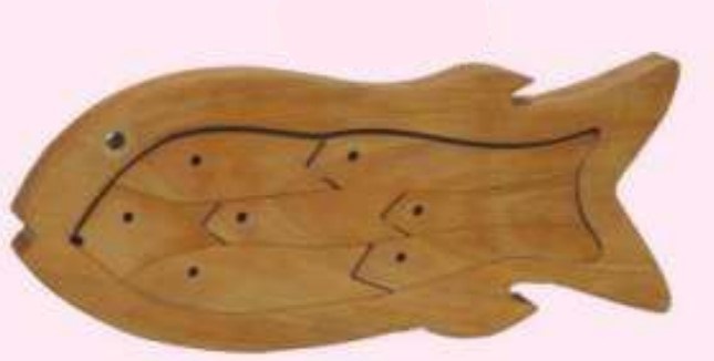 WOODEN JIGSAW PUZZLES  NATURAL Fish