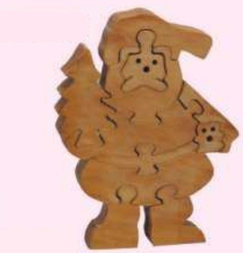 WOODEN JIGSAW PUZZLES  NATURAL Santaclaus