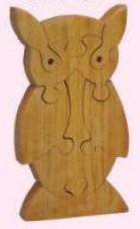 WOODEN JIGSAW PUZZLES  NATURAL Owl