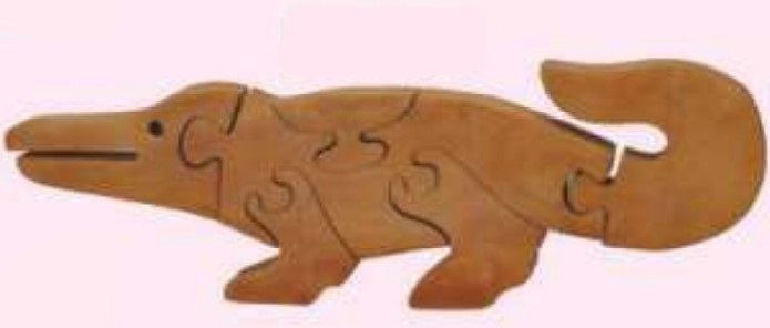 WOODEN JIGSAW PUZZLES  NATURAL Crocodile