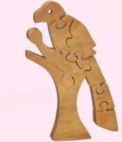 WOODEN JIGSAW PUZZLES  NATURAL Parrot