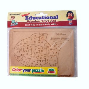 JigSaw Puzzle Tray Alphabets Fish Shape