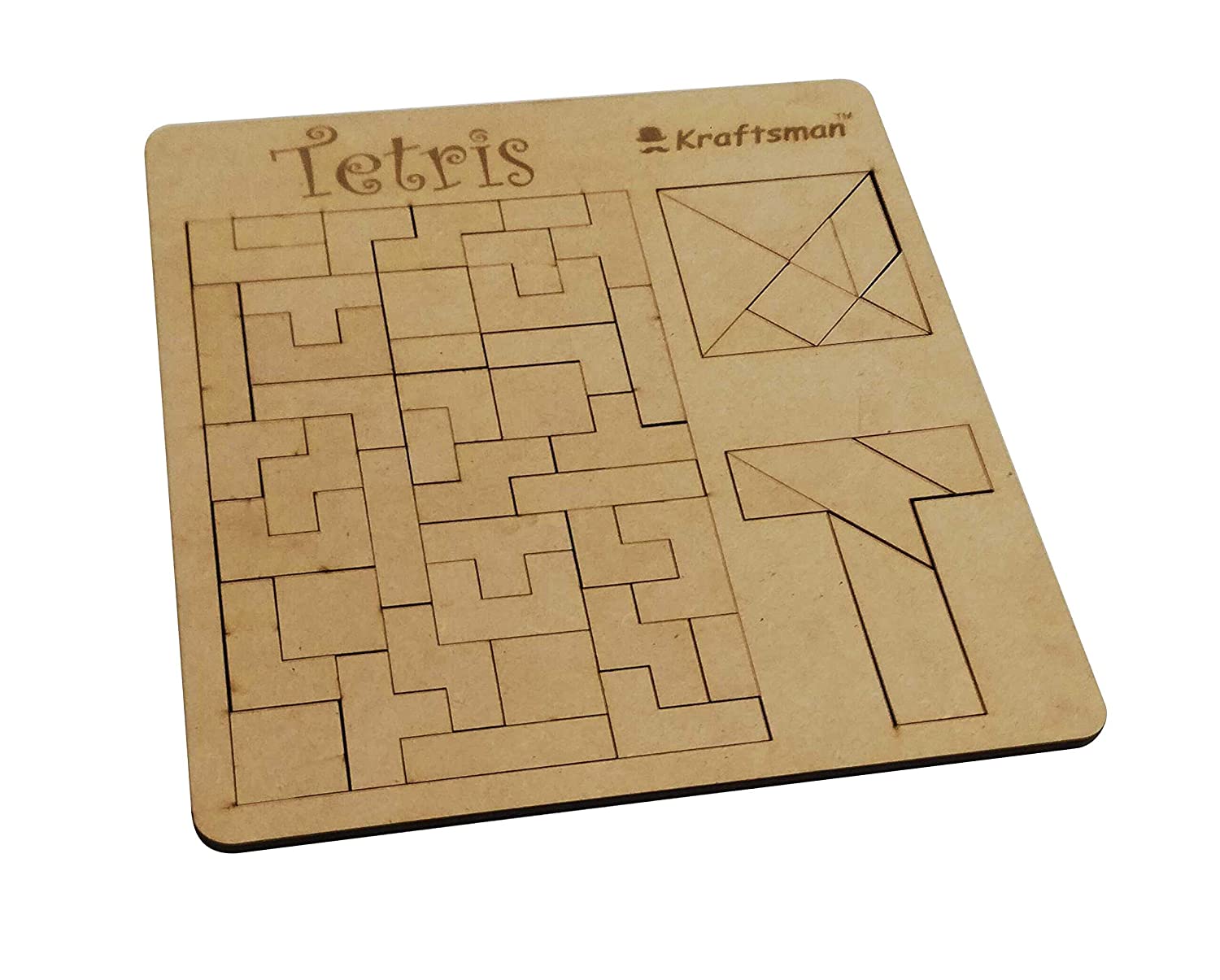 Tetris Block Puzzle with ‘T’ and Tangram