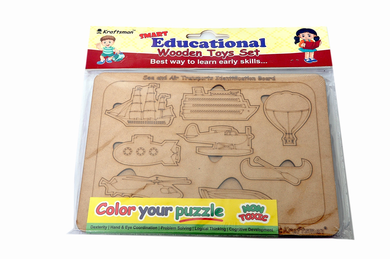 Tray Puzzle Object Identification  Sea & Air Transport