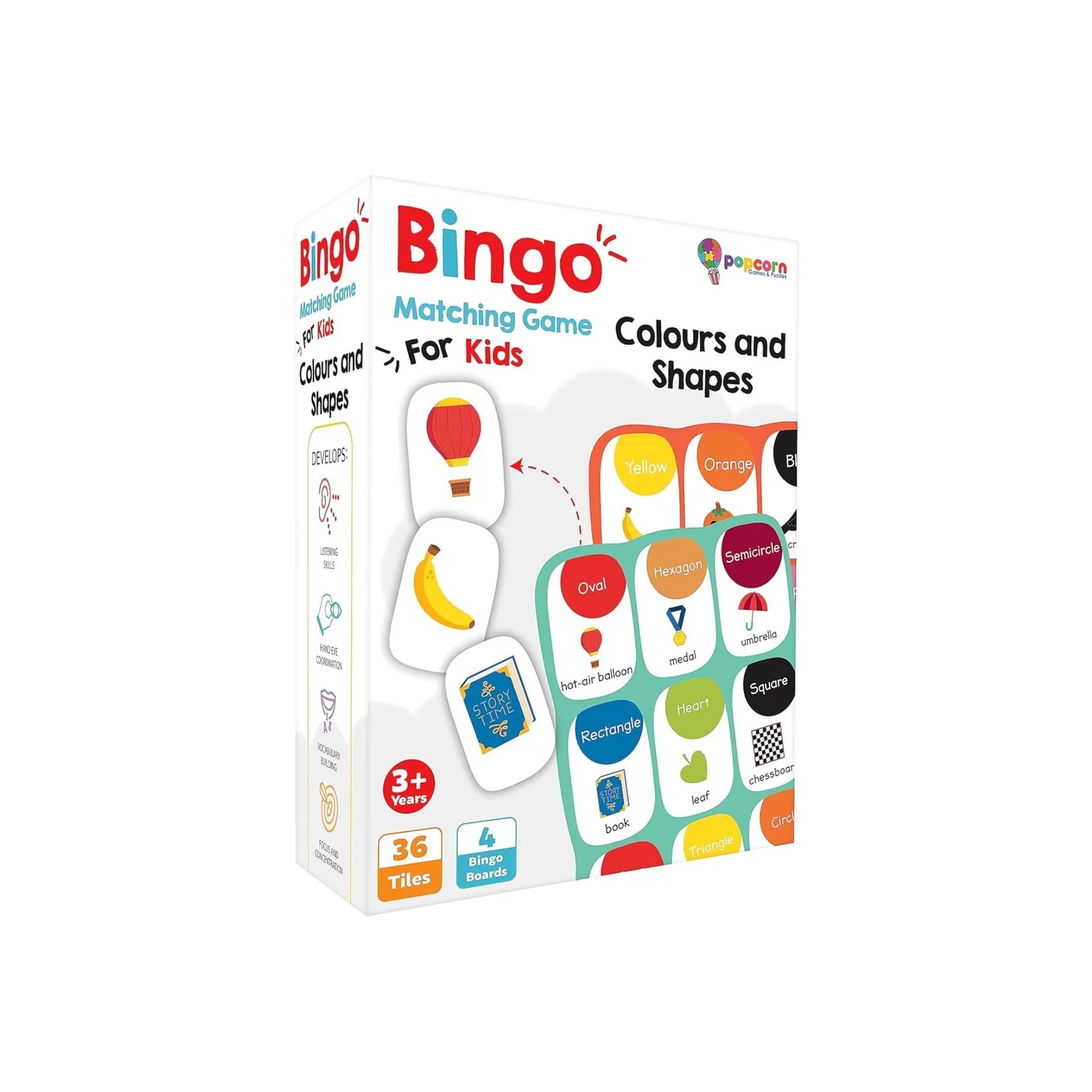 Colours and Shapes Bingo Matching Game for Kids